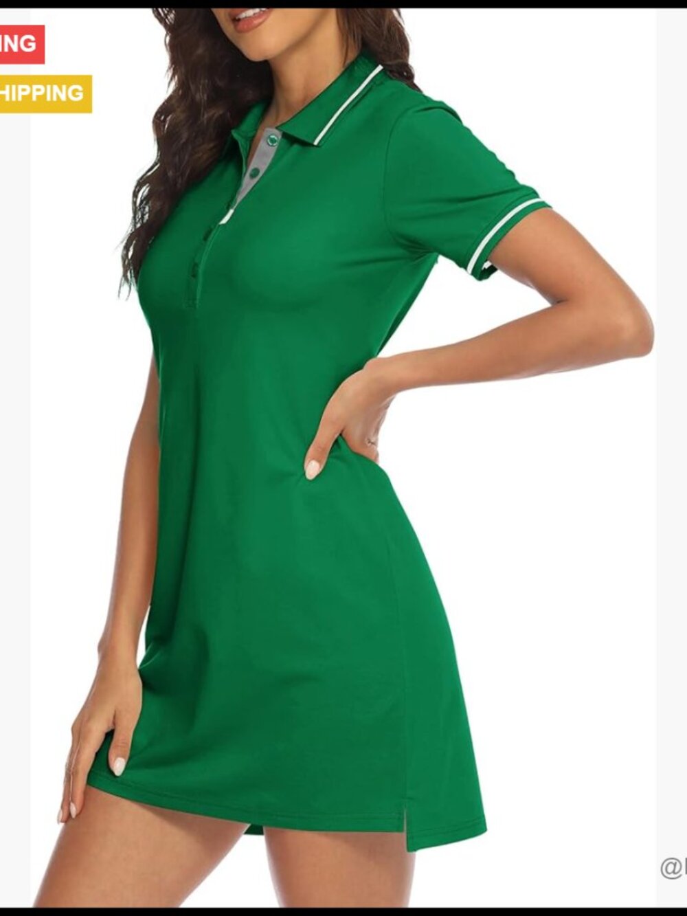 Upf 50+ Tennis Dress Short Sleeve Activewear Athletic Polo Golf